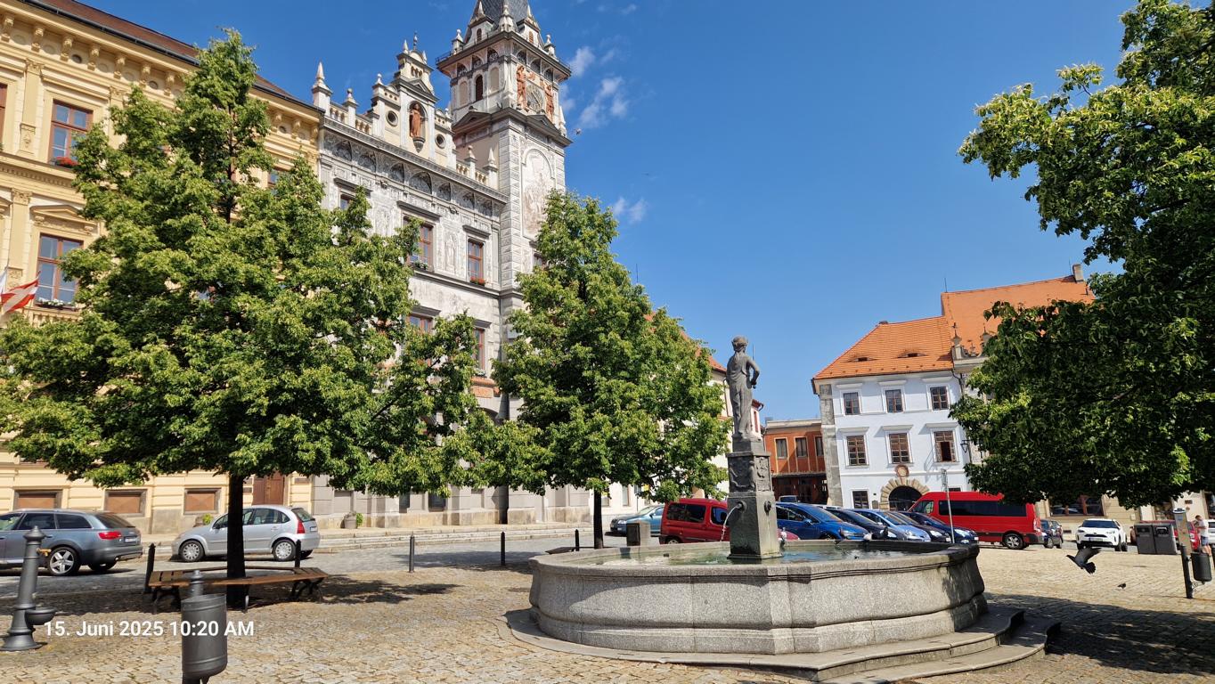 Ortsplatz von Prachatice in Tschechien
